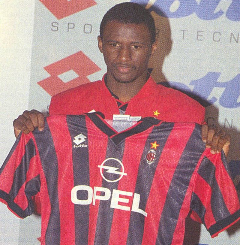 Patrick Vieira signing for Milan in 1996