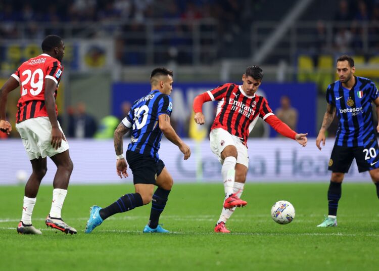 Alvaro Morata AC Milan Lautaro Martinez Inter موراتا ميلان لاوتارو مارتينيز إنتر