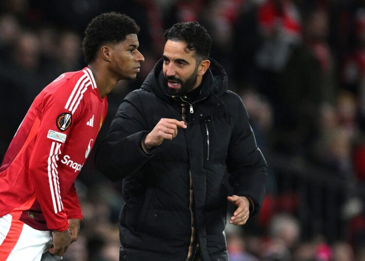 Marcus Rashford Ruben Amorim Manchester United راشفورد أموريم