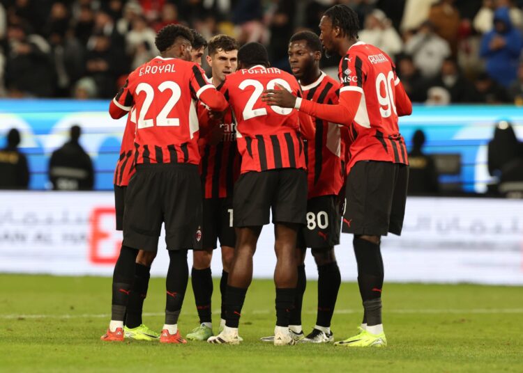 AC Milan players celebrate ميلان