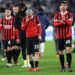 AC Milan players dejected
