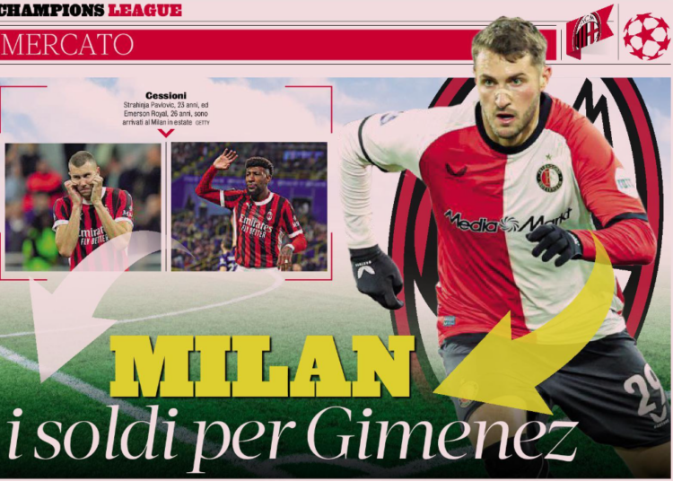 Gazzetta: Two exits from Milan to fund the Gimenez transfer