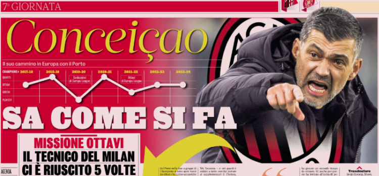 Gazzetta: Milan’s Conceição knows how it’s done. Mission: Round of 16