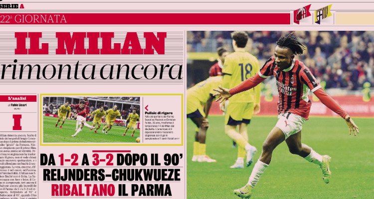 Gazzetta: Milan with another comeback, but several questions remain