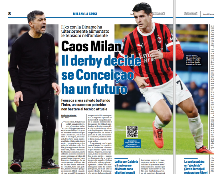 Tuttosport: Conceicao plays for his future – Some are pushing for Xavi and Terzic