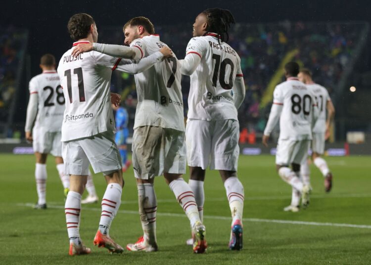 Christian Pulisic Santiago Gimenez Rafael Leao Milan ميلان لياو خيمينيز بوليسيك