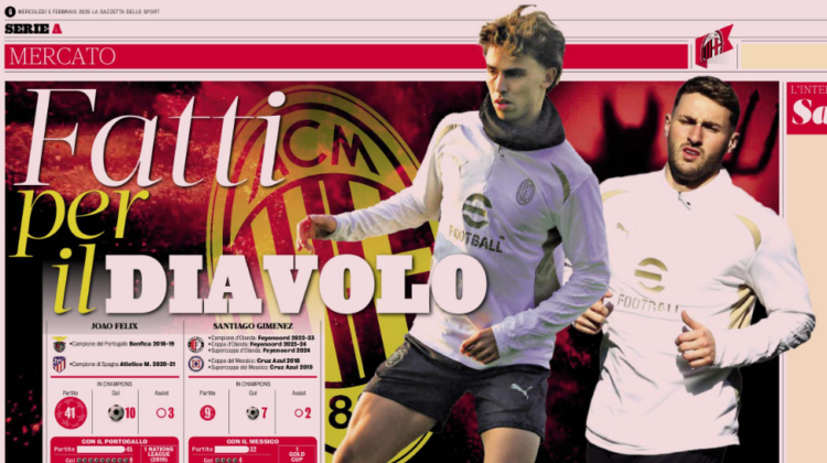 Gazzetta: Milan introduce cold-blooded strikers to ignite San Siro