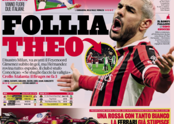 Gazzetta: Theo’s madness. Disaster for Milan, Feyenoord advances