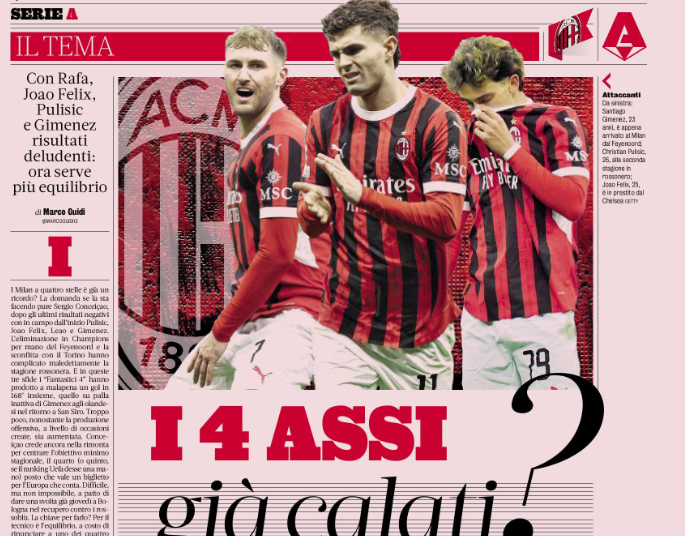 Gazzetta: Milan changes course: Leao, the super wildcard from the bench