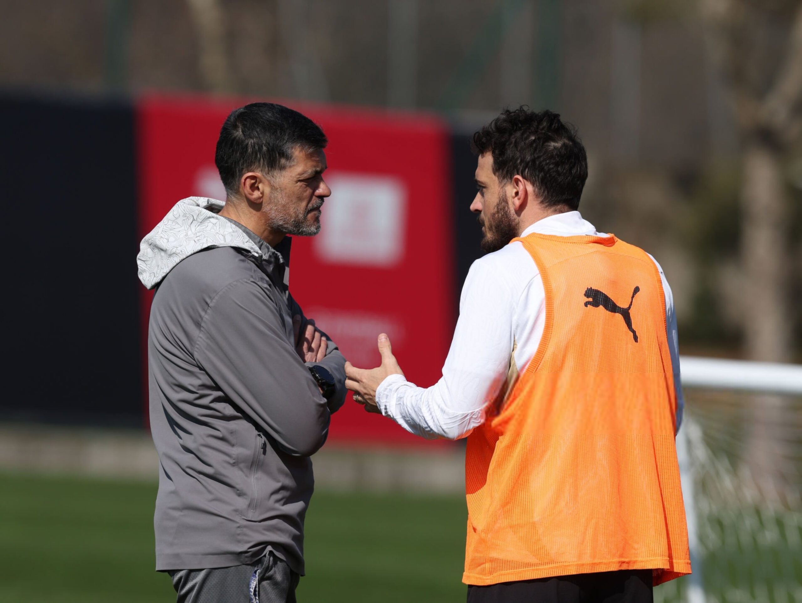 Sergio Conceicao and Alessandro Florenzi of AC Milan كونسيساو فلورينزي ميلان