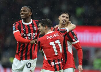 Rafael Leao Tijjani Reijnders Christian Pulisic AC Milan ميلان بوليسيك لياو