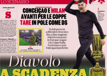 Gazzetta: Conceição and Milan push forward for the cups – Tare in pole position for sporting director