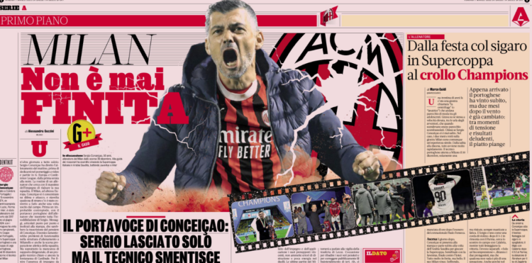 Gazzetta: Conceição’s spokesperson: “Sérgio left alone.” But the coach denies it