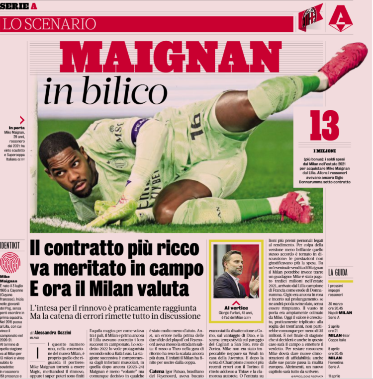 Gazzetta: Maignan’s potential renewal with Milan? It must be earned on the field