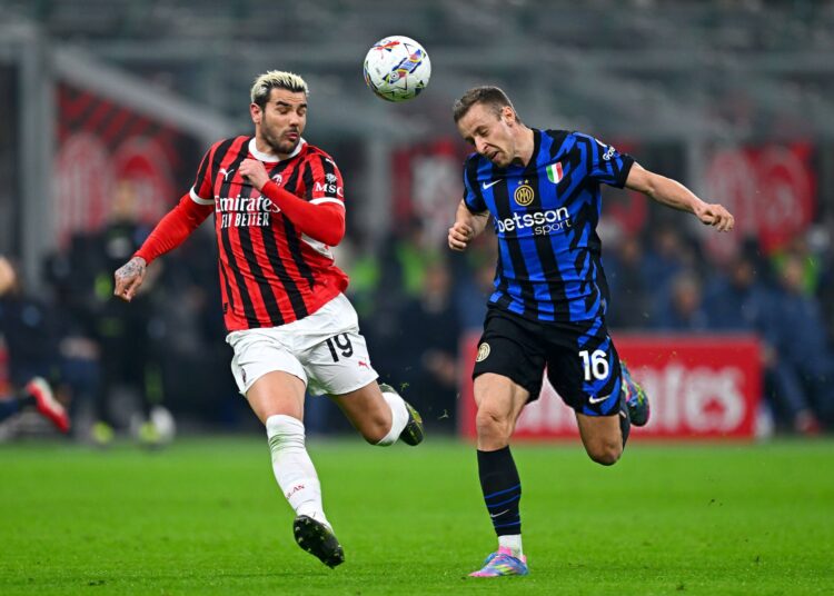 Theo Hernandez AC Milan Davide Frattesi Inter ثيو ميلان فراتيزي إنتر