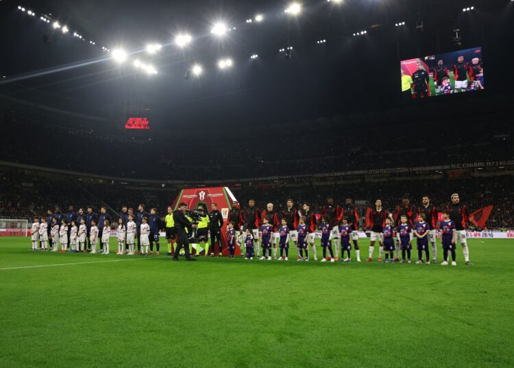 AC Milan players vs Inter in Coppa Italia ميلان إنتر