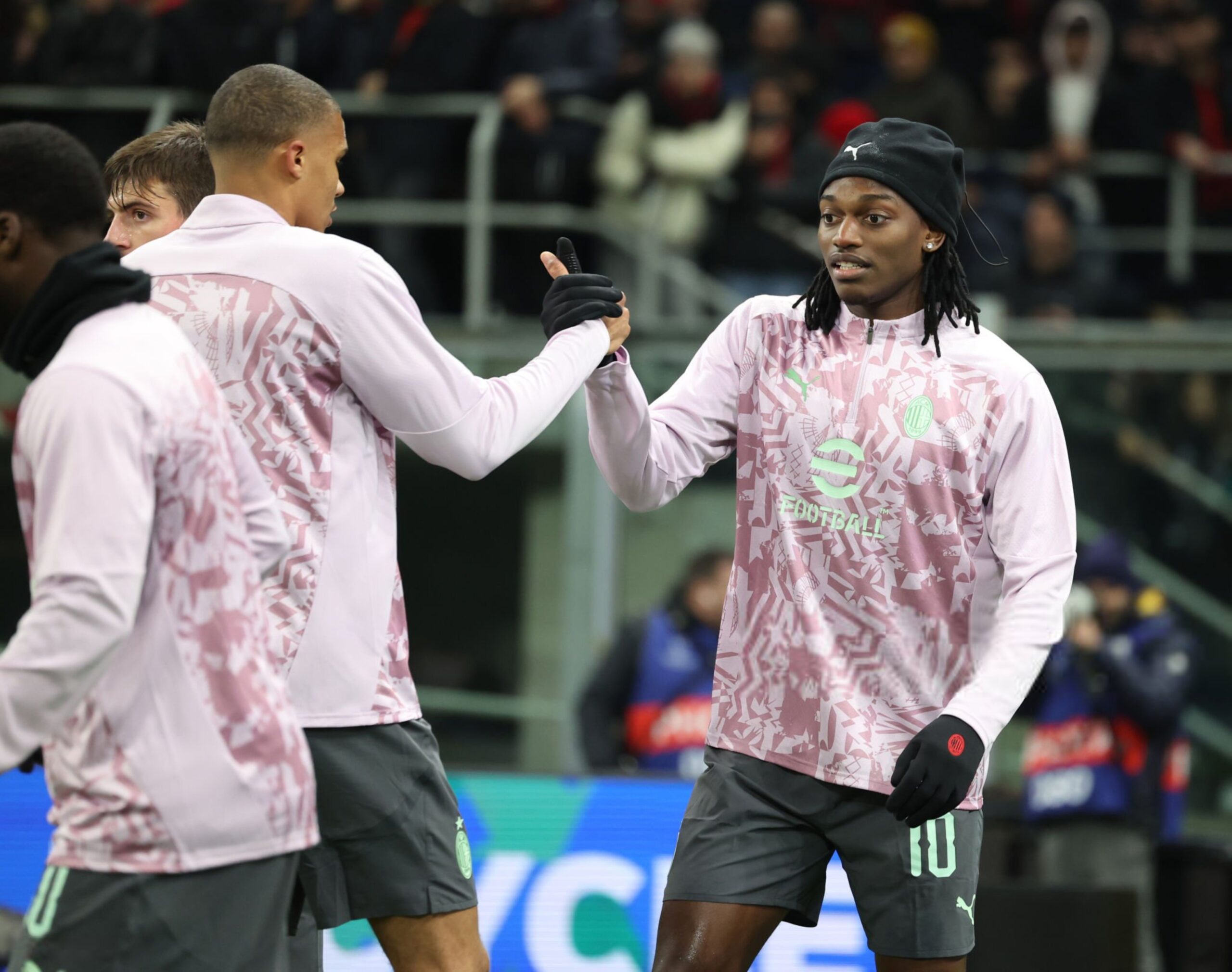 Malick Thiaw and Rafael Leao AC Milan ميلان تشاو لياو