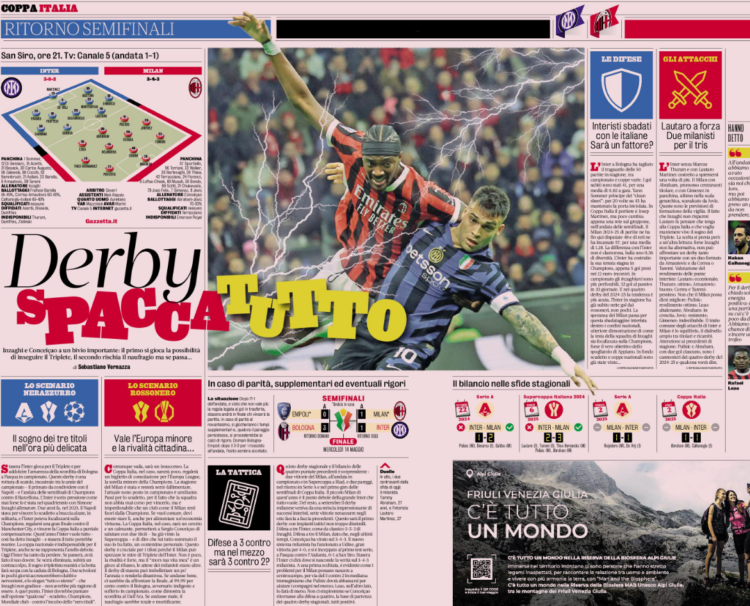 Gazzetta: Inter – Milan: A derby that breaks everything