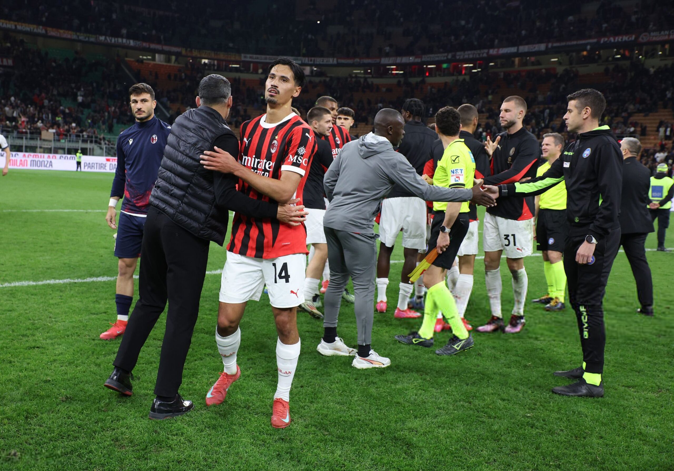Tijjani Reijnders and Sergio Conceicao AC Milan ميلان رايندرز كونسيساو