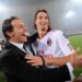 Zlatan Ibrahimovic and Massimiliano Allegri of AC Milan ميلان أليغري إبراهيموفيتش