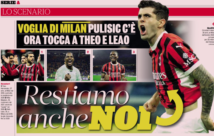 Gazzetta: Desire for Milan: Pulisic is in. Now it’s up to Theo and Leao