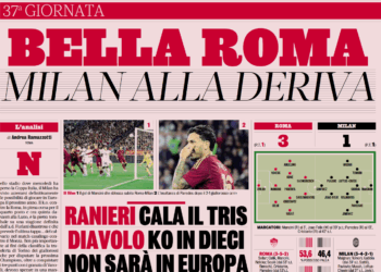Gazzetta: Milan adrift vs Roma – The Rossoneri won’t be in Europe
