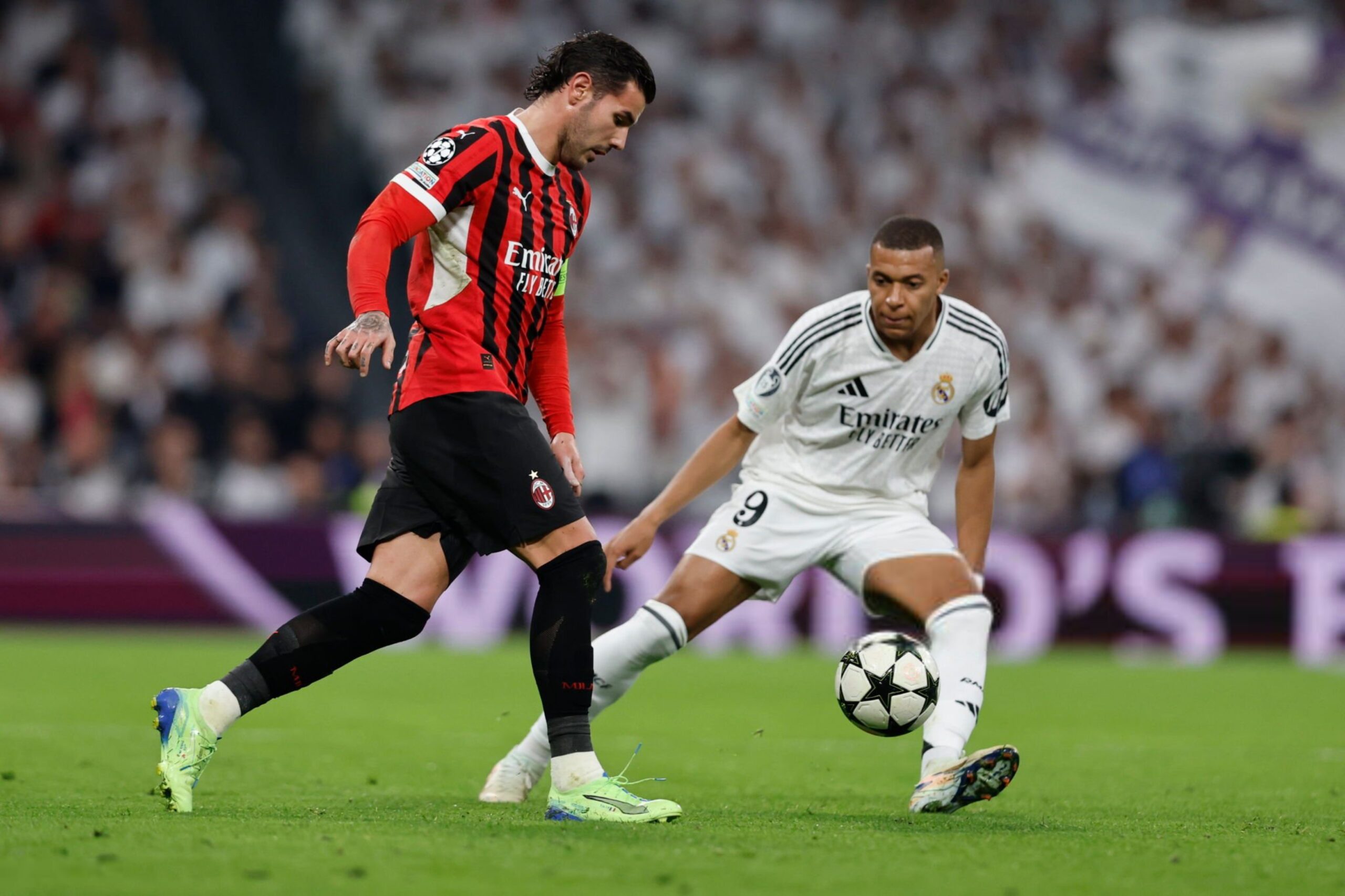 Theo Hernandez of AC Milan vs Real Madrid ثيو هيرنانديز ميلان ريال مدريد