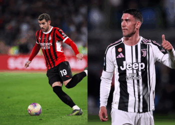 Theo Hernandez Dusan Vlahovic فلاهوفيتش ثيو ميلان يوفنتوس Milan Juventus