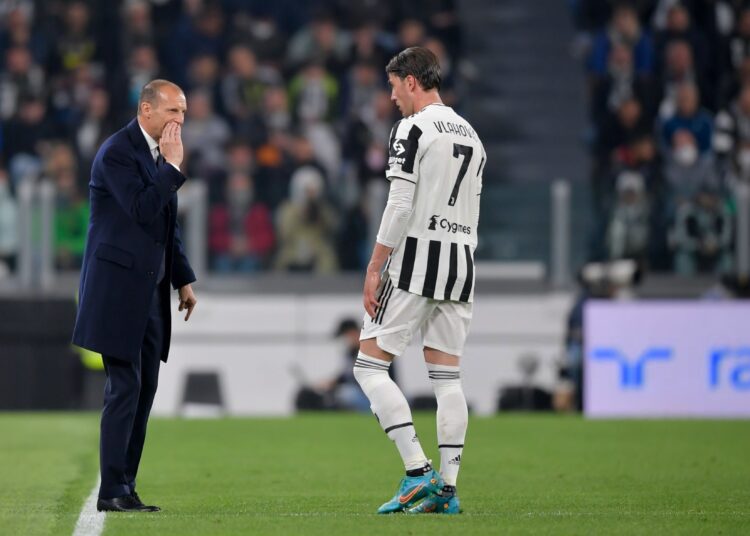 Massimiliano Allegri and Dusan Vlahovic أليغري فلاهوفيتش