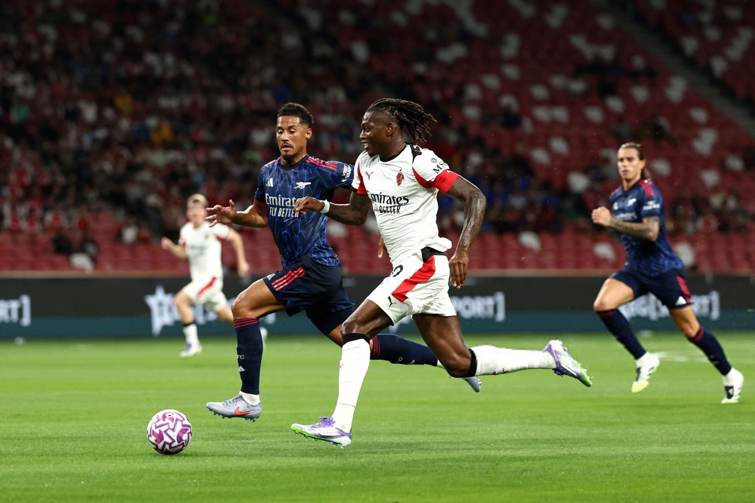 Rafael Leao AC Milan ميلان لياو vs Arsenal's Saliba