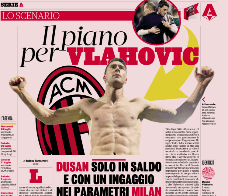 Gazzetta: Vlahovic only at a discount and with a salary within Milan’s limits