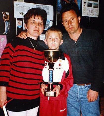 Young Luka Modric in Milan shirt