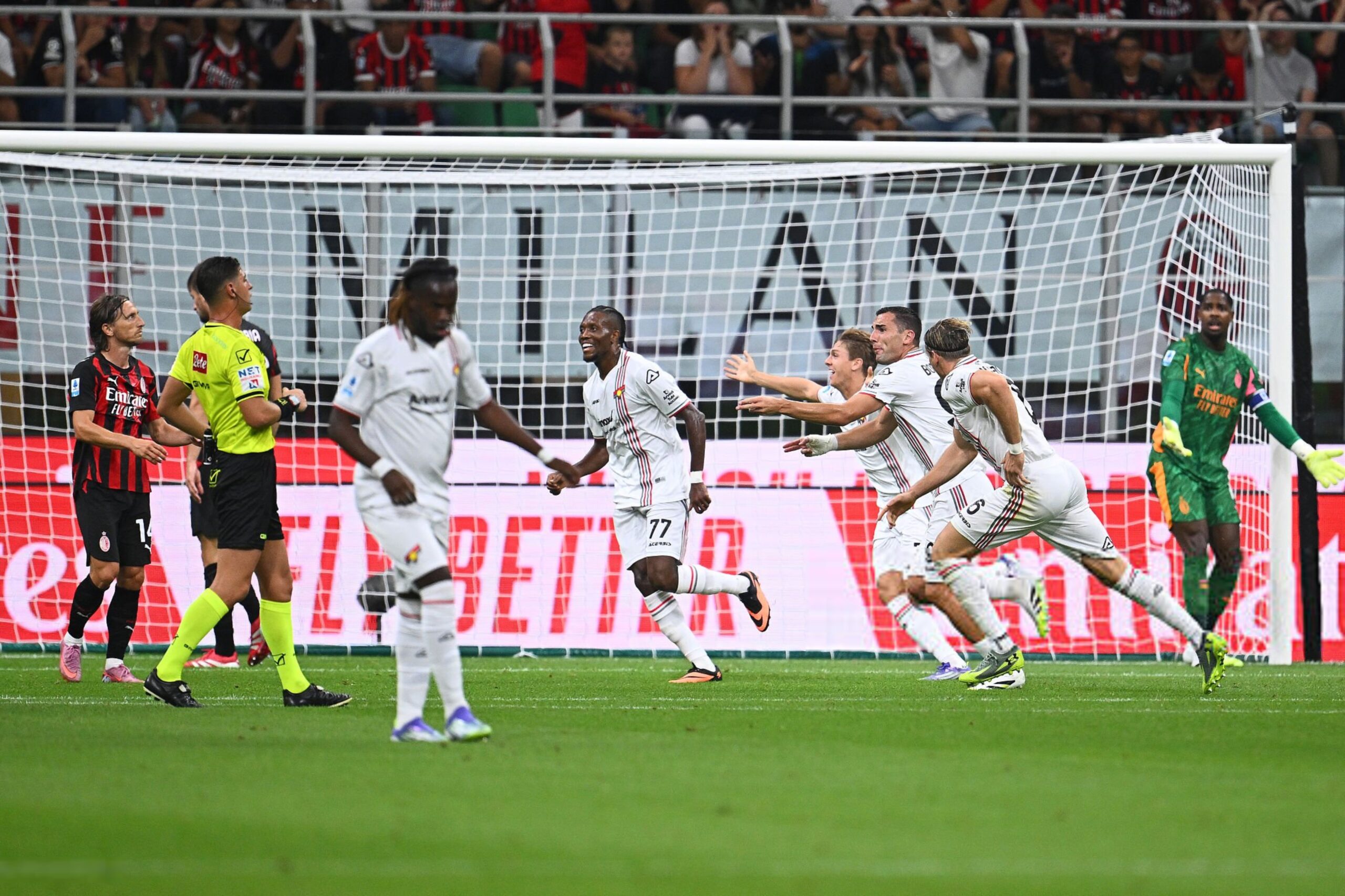 Cremonese score a goal vs AC Milan