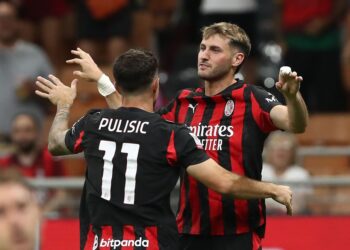 Santiago Gimenez and Christian Pulisic AC Milan ميلان بوليسيك خيمينيز
