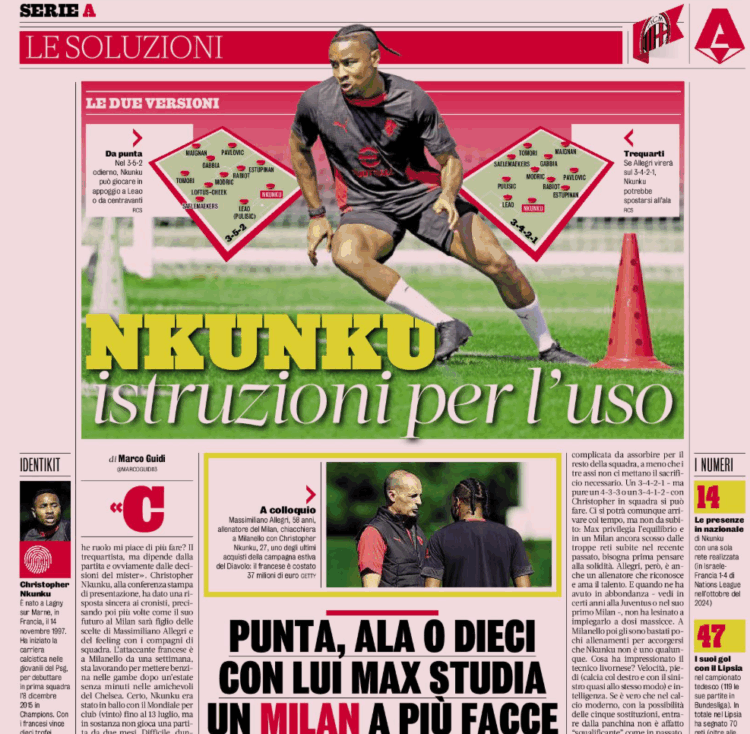 Gazzetta: Here’s how to deploy Milan’s new signing Nkunku
