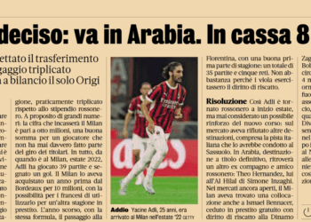 Gazzetta: Yacine Adli to Saudi Arabia as Milan is set to receive €8 million