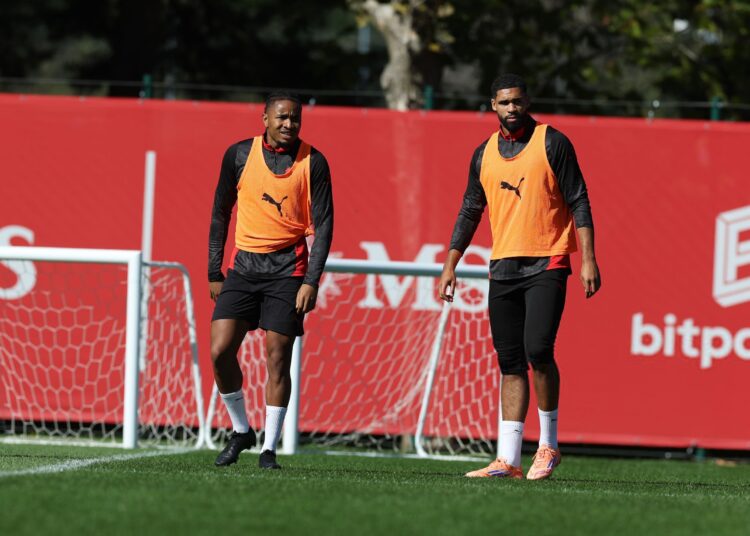 Ruben Loftus-Cheek and Christopher Nkunku of AC Milan