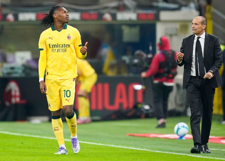 Rafael Leao Massimiliano Allegri AC Milan ميلان لياو أليغري