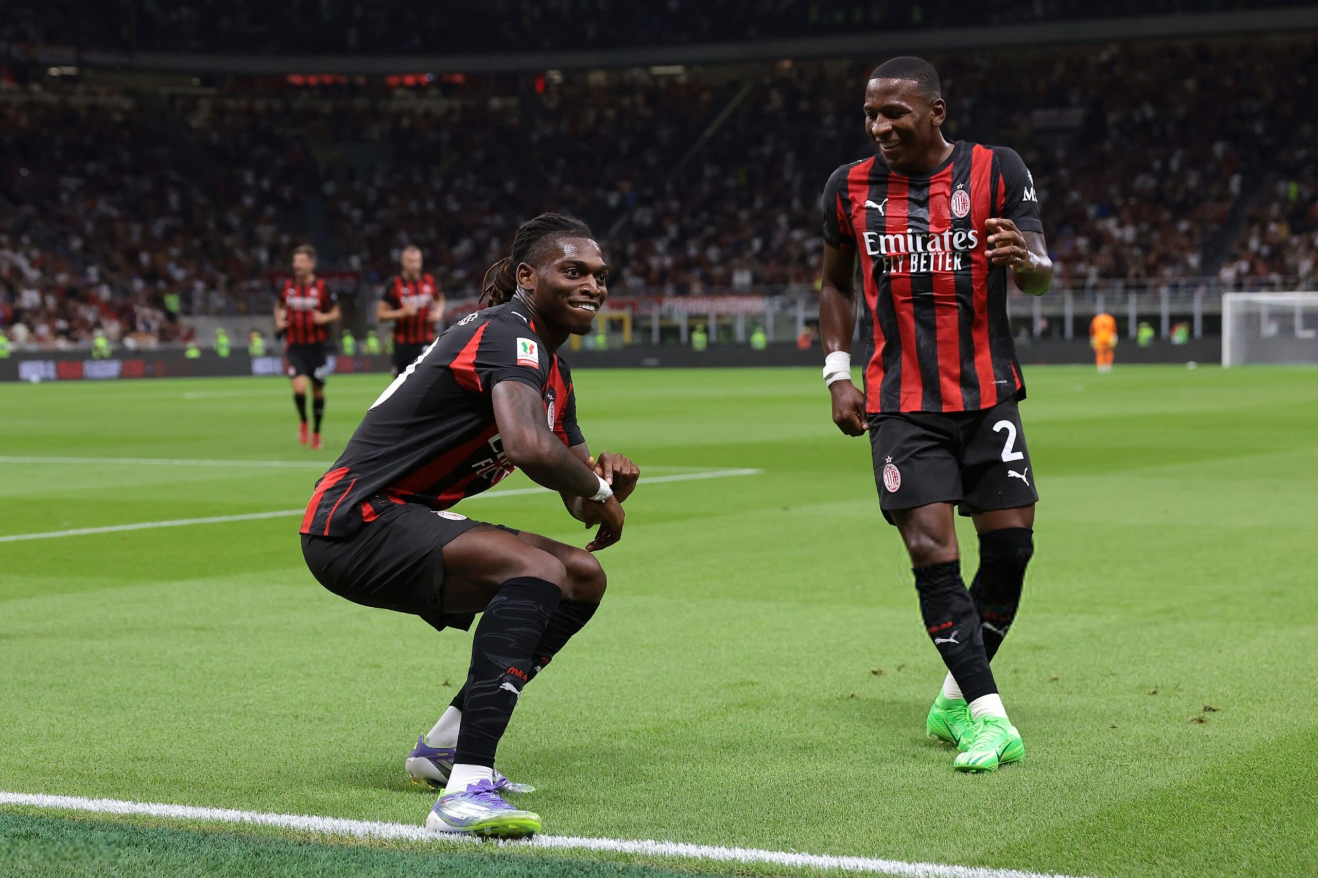 Rafael Leao Pervis Estupinan AC Milan ميلان لياو إستوبينان