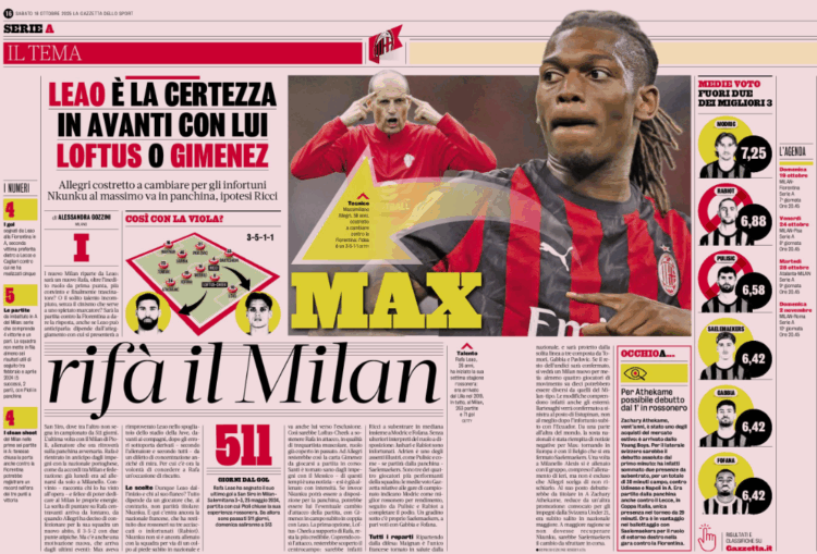 Leao is the certainty – Loftus-Cheek or Gimenez to support in attack vs Fiorentina?