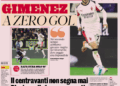 Gazzetta: Santiago Gimenez never scores. Ten hours of play without a goal