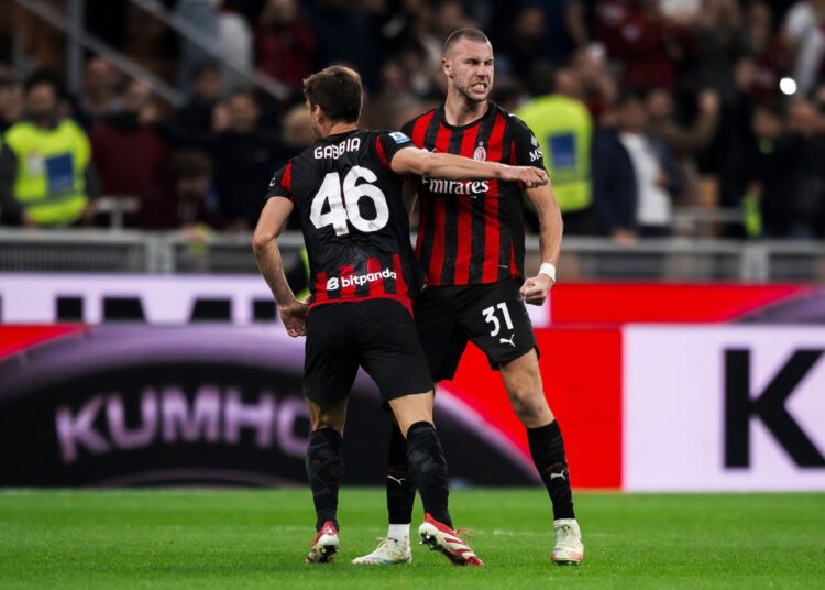 Strahinja Pavlovic Matteo Gabbia AC Milan ميلان بافلوفيتش غابيا