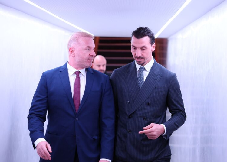 Zlatan Ibrahimovic and Igli Tare AC Milan ميلان تاري إبراهيموفيتش