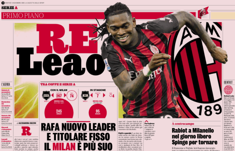 Gazzetta: Rafael Leao is the new Milan leader