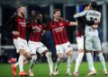 Mike Maignan Davide Bartesaghi, Matteo Gabbia, Fikayo Tomori, and Strahinja Pavlovic of AC Milan ميلان بافلوفيتش توموري بارتيساغي غابيا مينيون