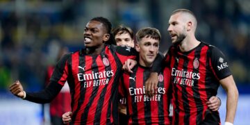 Rafael Leao Alexis Saelemaekers Strahinja Pavlovic AC Milan ميلان بافلوفيتش ساليماكرز لياو