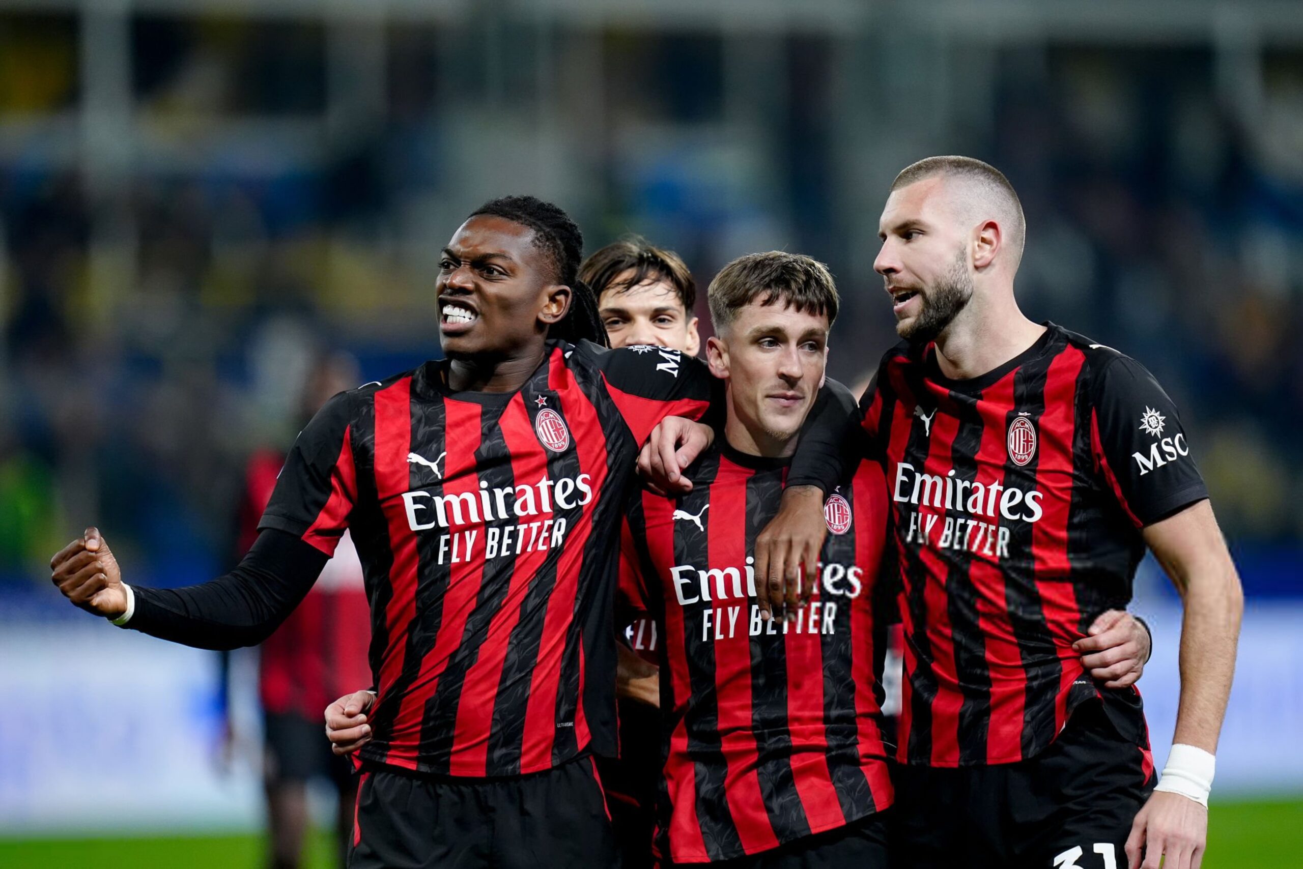 Rafael Leao Alexis Saelemaekers Strahinja Pavlovic AC Milan ميلان بافلوفيتش ساليماكرز لياو