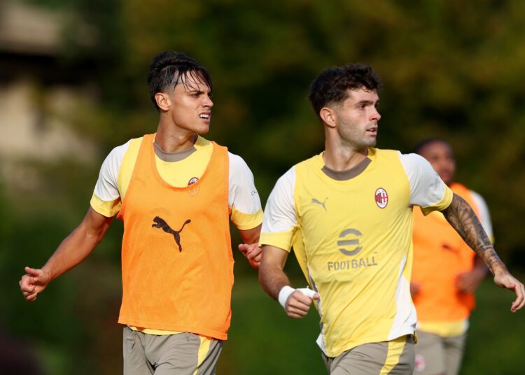 Samuele Ricci and Christian Pulisic AC Milan ميلان بوليسيك ريتشي