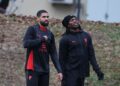 Rafael Leao and Ruben Loftus-Cheek of AC Milan