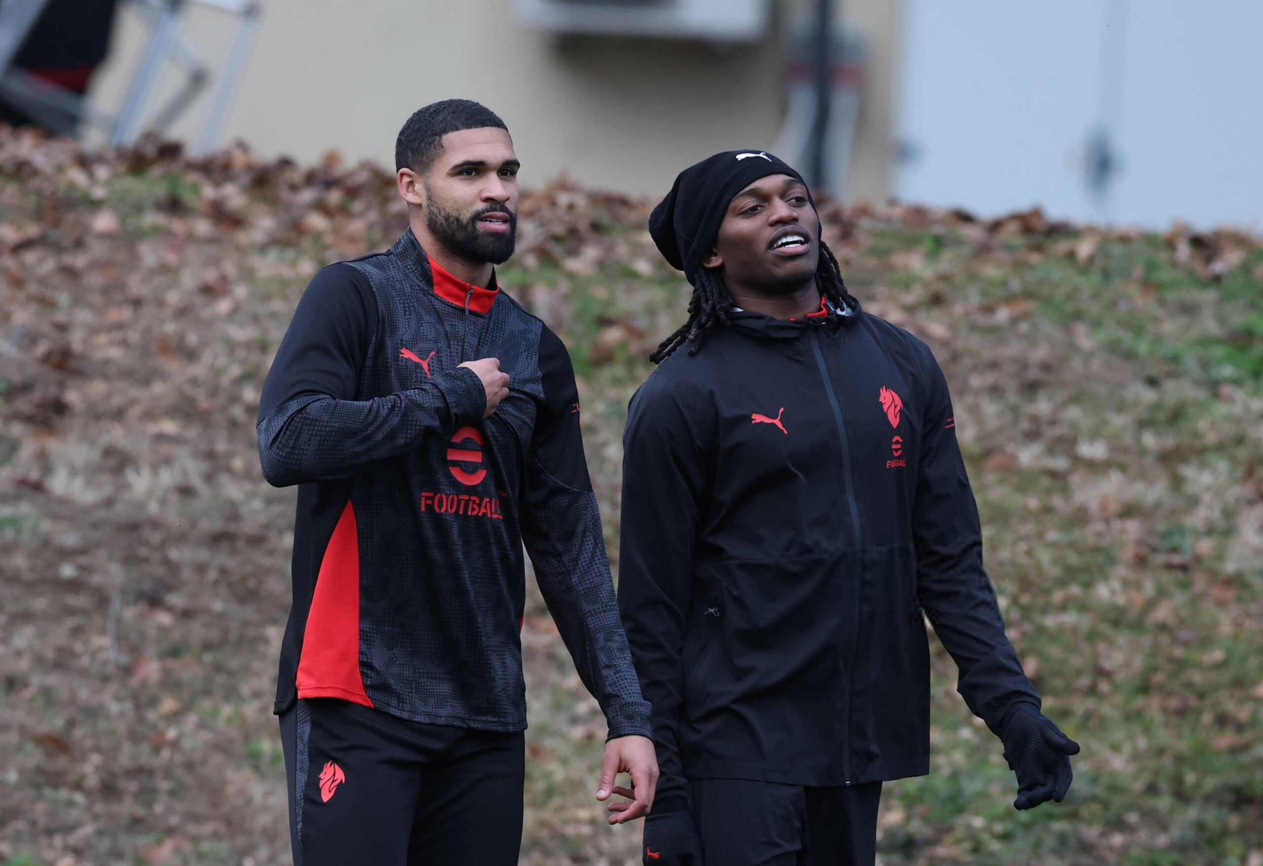 Rafael Leao and Ruben Loftus-Cheek of AC Milan